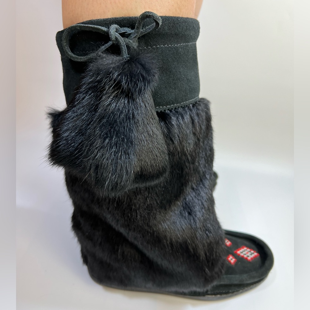 Martino of Canada Women Fur Boots Size 7